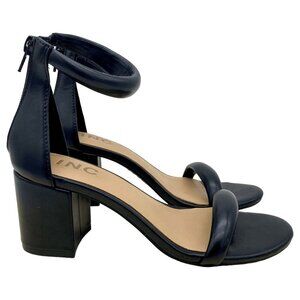 INC International Sassia Black Padded Strappy Sandals Block Heel Size 5.5M NEW!